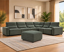 Velocity Modular 2C3 / 3C2 Electric Corner Sofa - Green