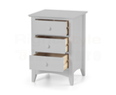 Opal 3 Drawer Bedside - Dove Grey