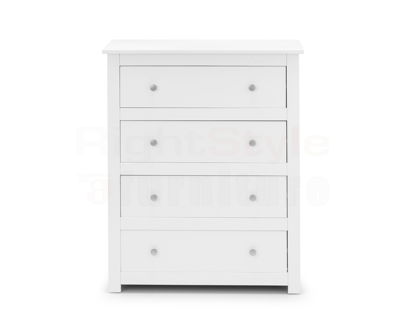 Bradley 4 Drawer Chest - Surf White