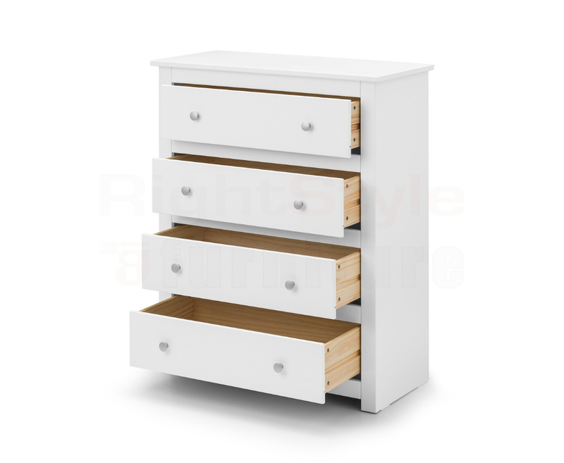Bradley 4 Drawer Chest - Surf White