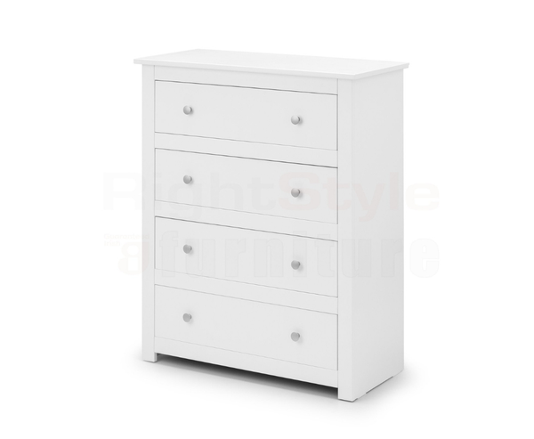 Bradley 4 Drawer Chest - Surf White