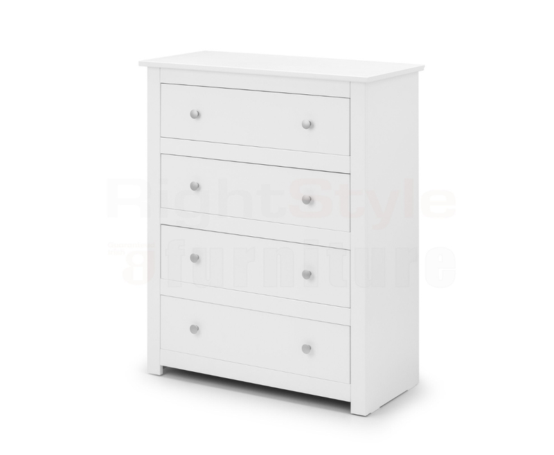 Bradley 4 Drawer Chest - Surf White