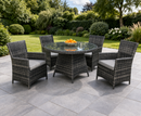 5 Piece Rattan Sofa Set - Grey