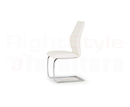 Set of 2 Elis Dining Chairs, Chrome Leg White (2/Box)
