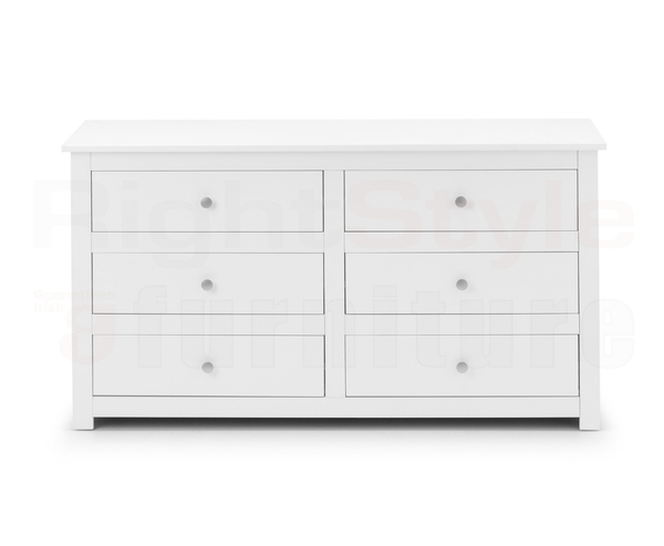 Bradley 6 Drawer Chest - Surf White
