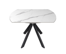 Abel 1.35m Extending Dining Table - Glossy White