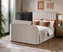 Alaina 4ft6 Double Side Lift Ottoman TV Bed - Cream