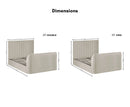 Alaina 4ft6 Double Side Lift Ottoman TV Bed - Cream