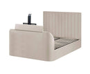 Alaina 4ft6 Double Side Lift Ottoman TV Bed - Cream