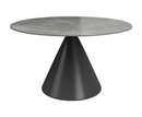 Alonso 135cm Round Swivel Dining Table - Matt Grey