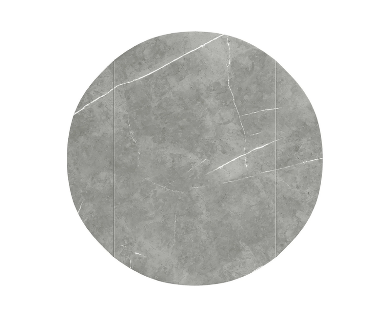 Alonso 135cm Round Swivel Dining Table - Matt Grey