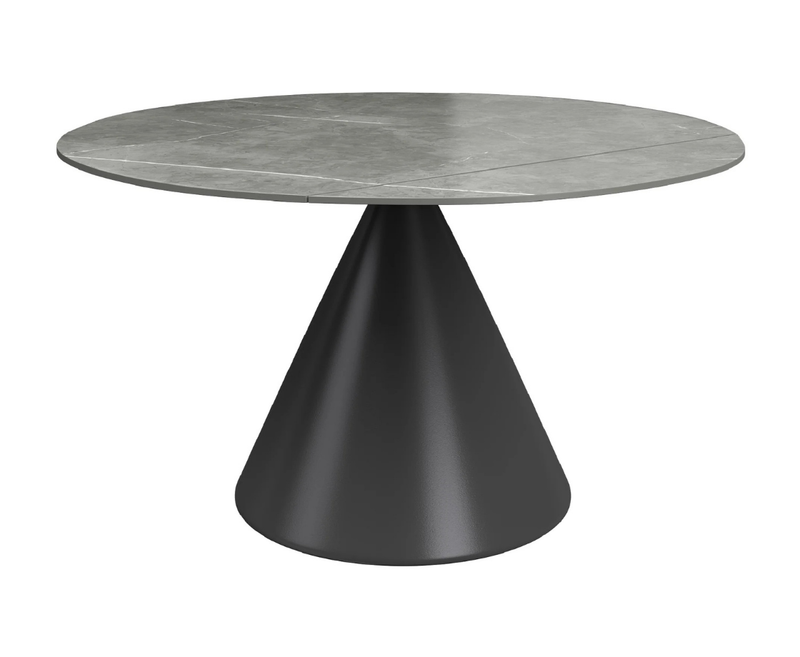 Alonso 135cm Round Swivel Dining Table - Matt Grey