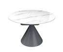 Alonso 135cm Round Swivel Dining Table - White