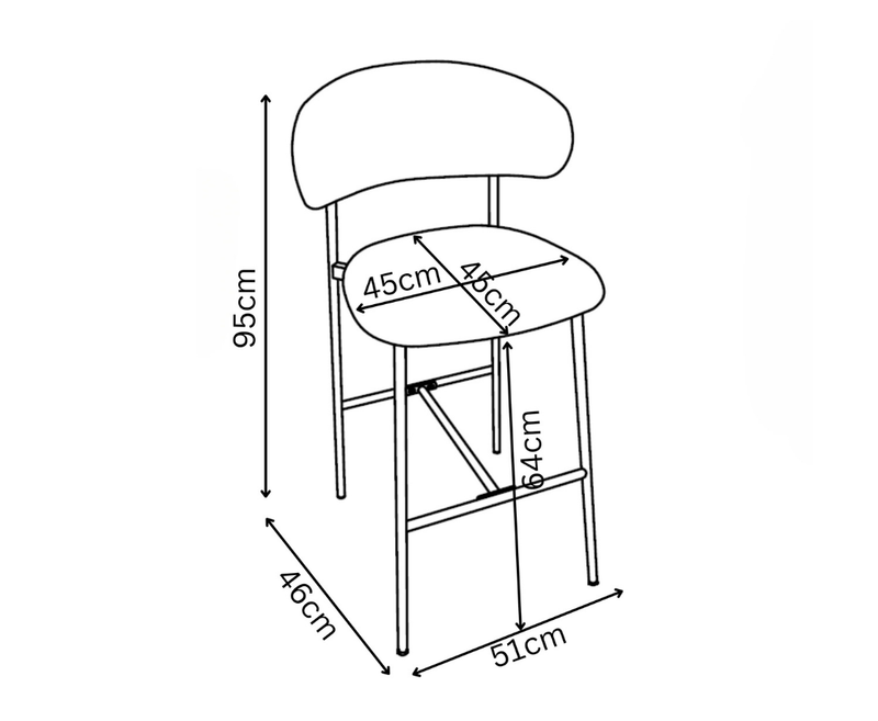 Amalfi Leather Bar Stool - Taupe