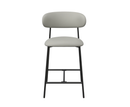 Amalfi Leather Bar Stool - Taupe