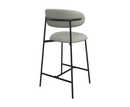 Amalfi Leather Bar Stool - Taupe