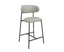 Amalfi Leather Bar Stool - Taupe