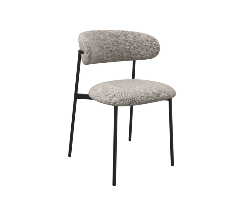 Amalfi Fabric Dining Chair - Light Grey