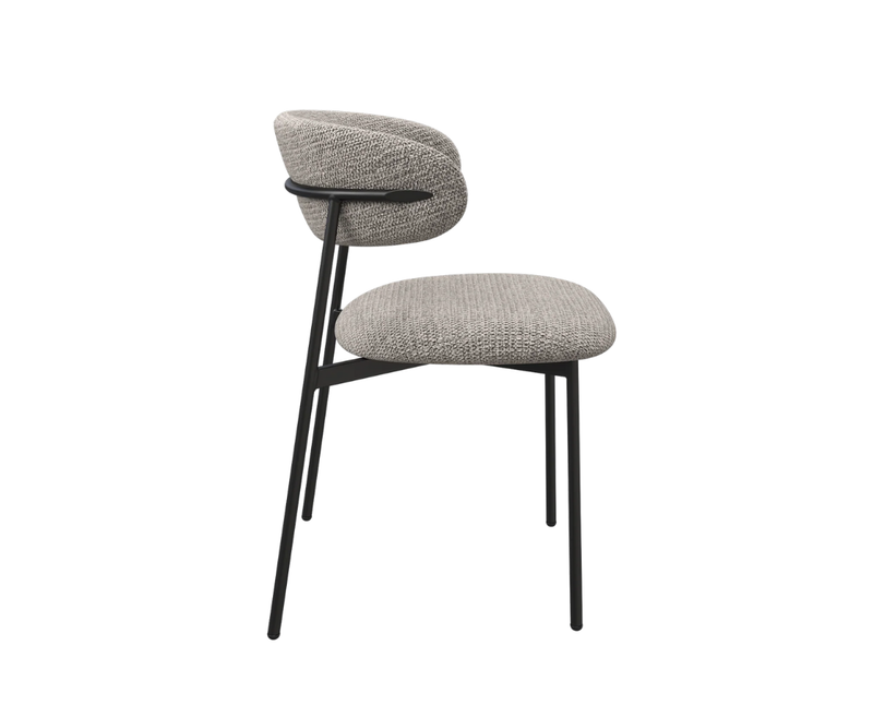 Amalfi Fabric Dining Chair - Light Grey