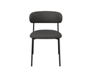 Amalfi Leather Dining Chair - Dark Grey