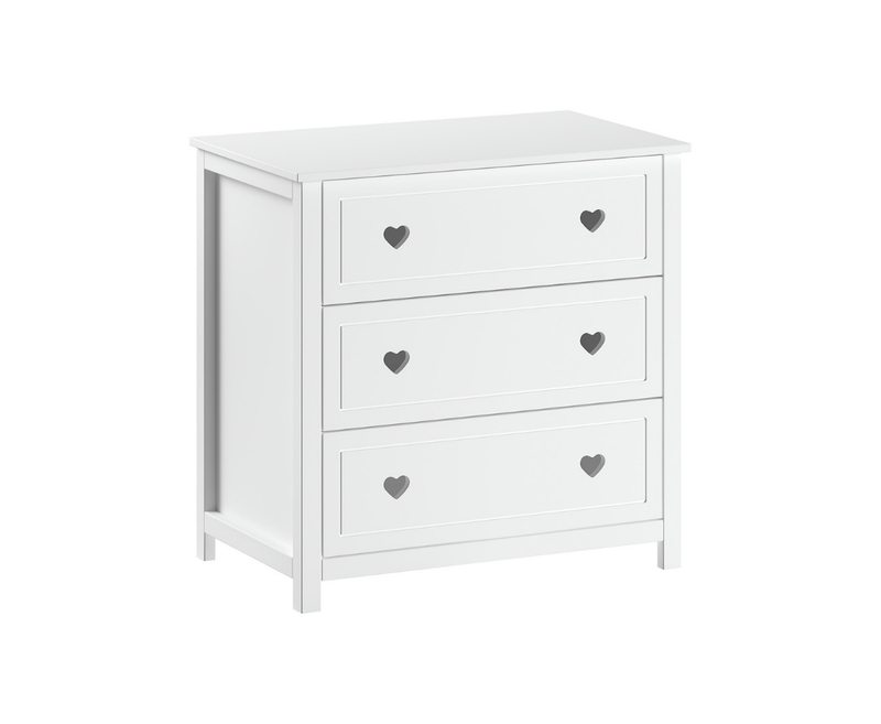 Amore Chest of 3 Drawers - White