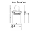 Amore Dressing Table - White