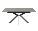 Aramis 130cm Ceramic Ext Dining Table - Matt Grey