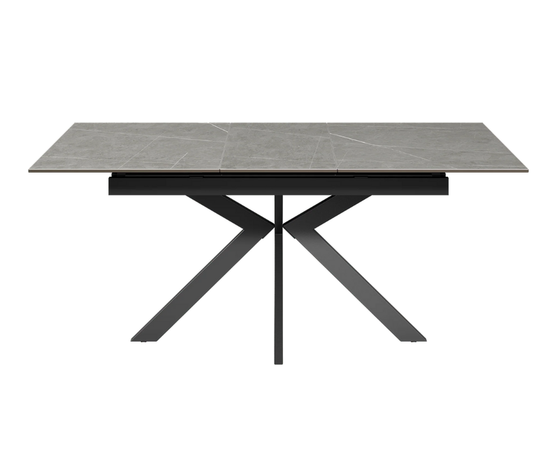 Aramis 130cm Ceramic Ext Dining Table - Matt Grey