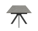 Aramis 130cm Ceramic Ext Dining Table - Matt Grey