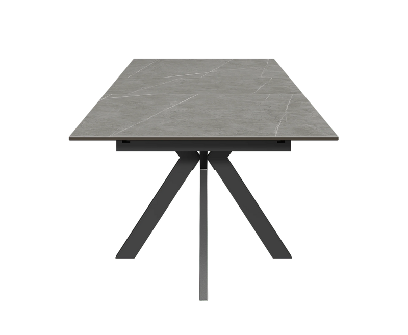 Aramis 130cm Ceramic Ext Dining Table - Matt Grey
