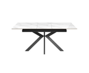 Aramis 130cm Ceramic Ext Dining Table - Glossy White
