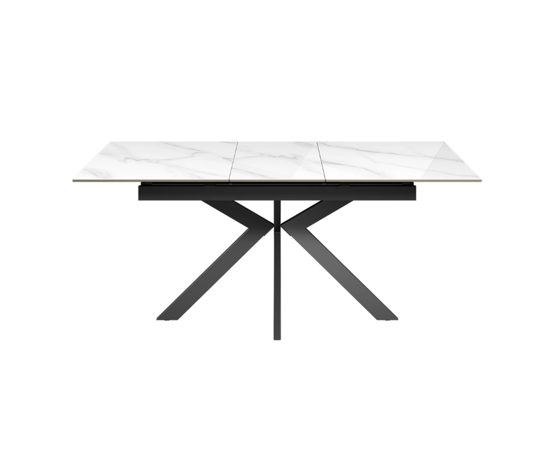 Aramis 130cm Ceramic Ext Dining Table - Glossy White