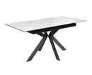Aramis 130cm Ceramic Ext Dining Table - Glossy White