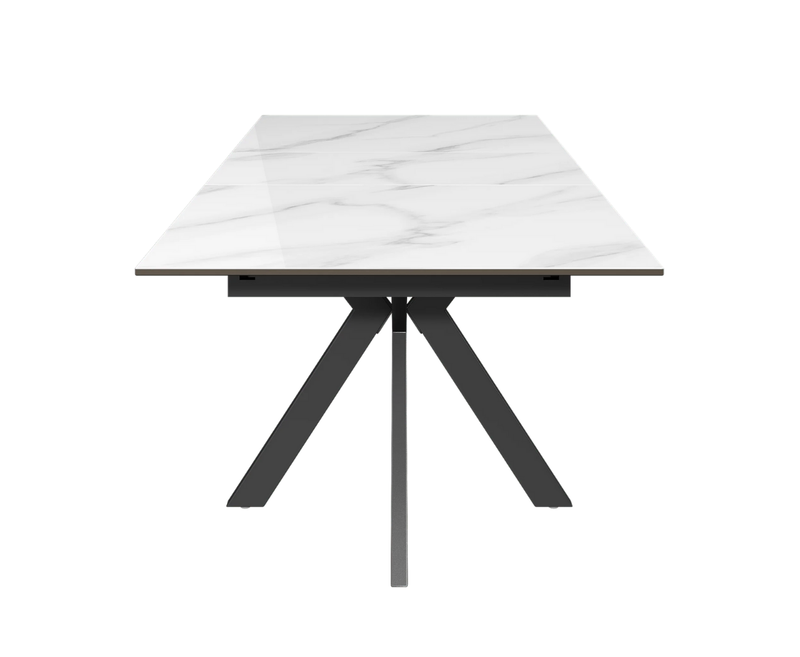 Aramis 130cm Ceramic Ext Dining Table - Glossy White