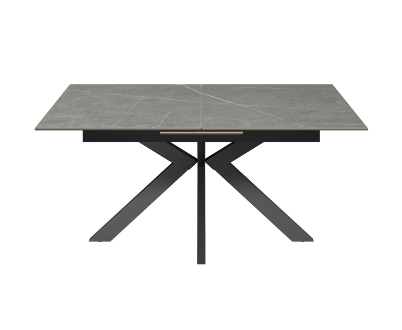 Aramis 160cm Ceramic Ext Dining Table - Matt Grey