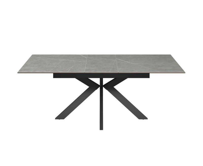 Aramis 160cm Ceramic Ext Dining Table - Matt Grey
