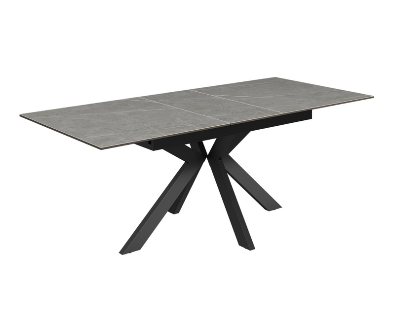 Aramis 160cm Ceramic Ext Dining Table - Matt Grey