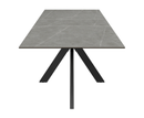 Aramis 160cm Ceramic Ext Dining Table - Matt Grey