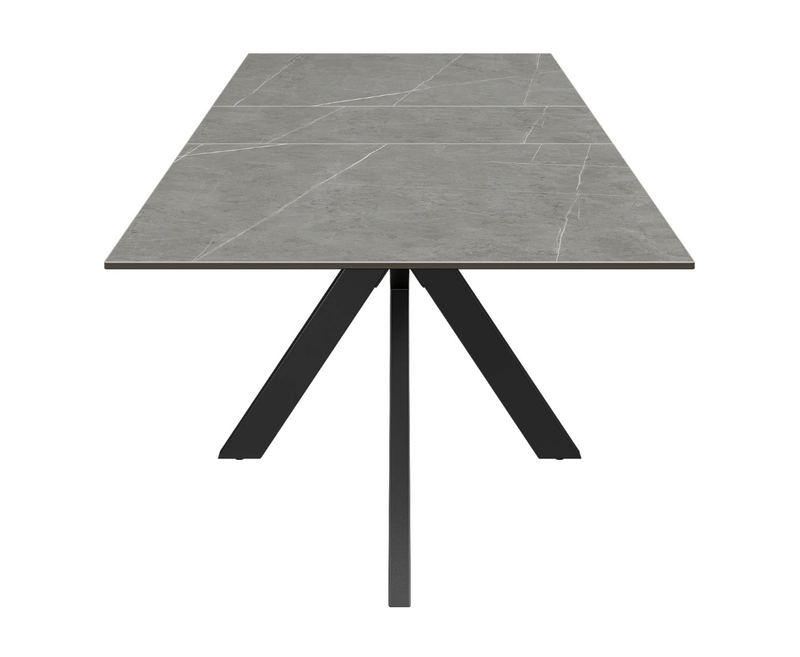 Aramis 160cm Ceramic Ext Dining Table - Matt Grey