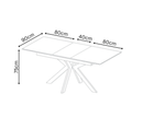 Aramis 160cm Ceramic Ext Dining Table - Glossy White