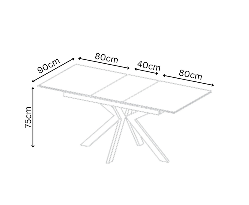 Aramis 160cm Ceramic Ext Dining Table - Glossy White
