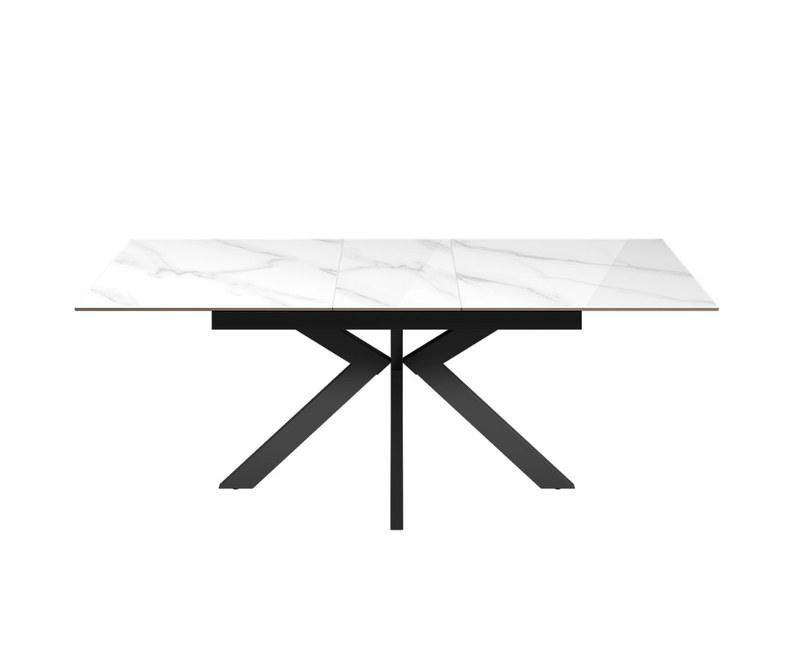 Aramis 160cm Ceramic Ext Dining Table - Glossy White