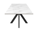 Aramis 160cm Ceramic Ext Dining Table - Glossy White