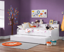 Ares Pure White Daybed Kids Bed with Handy Shelves