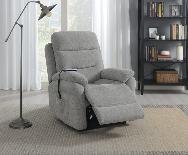 Arianna Lift and Rise Fabric Chair - Light Grey
