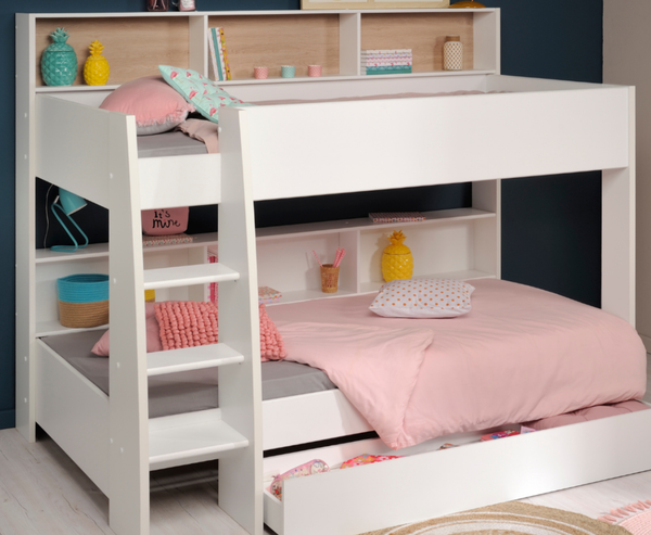 Aslan Bunk Bed - Oak and White Panels