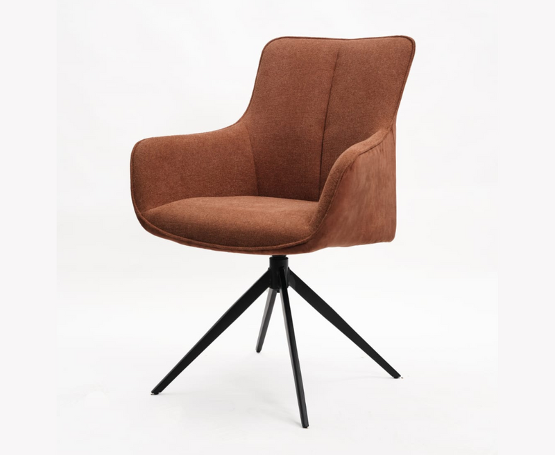 Atlas Swivel Dining Chair - Rust