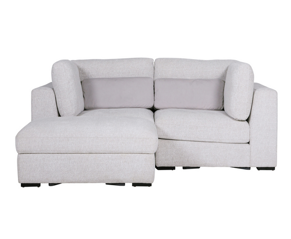 Aurori 2 Seater Sofa with Storage Ottoman Set - Light Grey