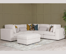 Aurori 2C2 Corner Sofa with Ottoman Storage Set - Light Grey