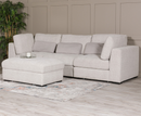 Aurori 3 Seater Sofa with Storage Ottoman Set - Light Grey